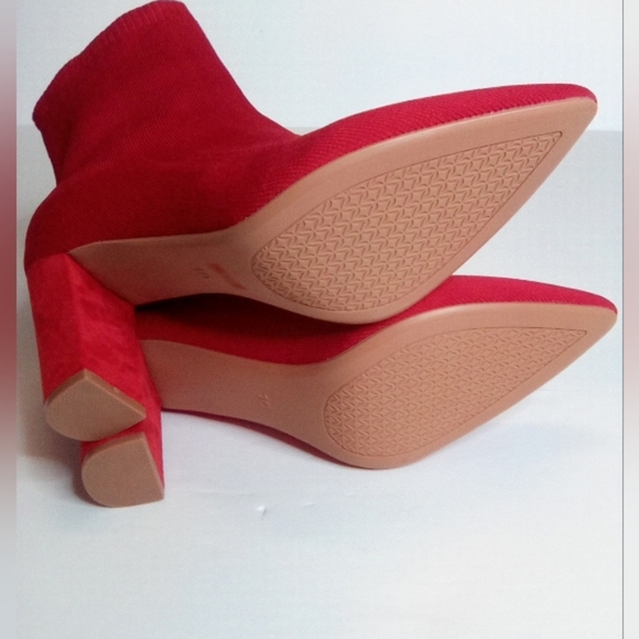 Women's Newbella Mousse Fit Knit Comfort Chunky Heel Ankle Boots. Sz.10 - Picture 4 of 16